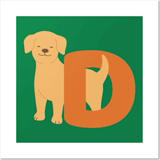 Animal alphabet D Posters and Art